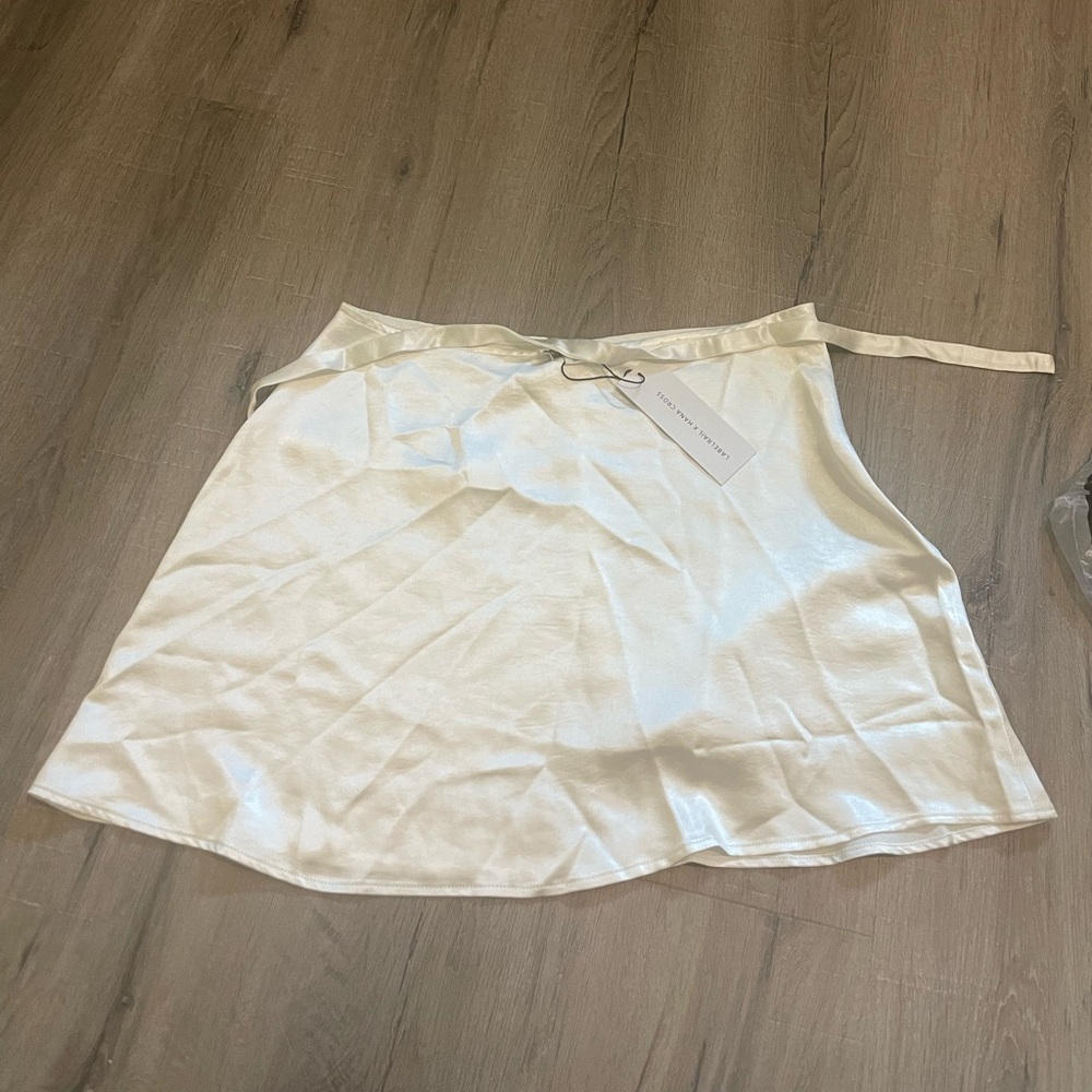 Labelrail x Hannah Cross. From asos. New with tags. White silk. Skirt